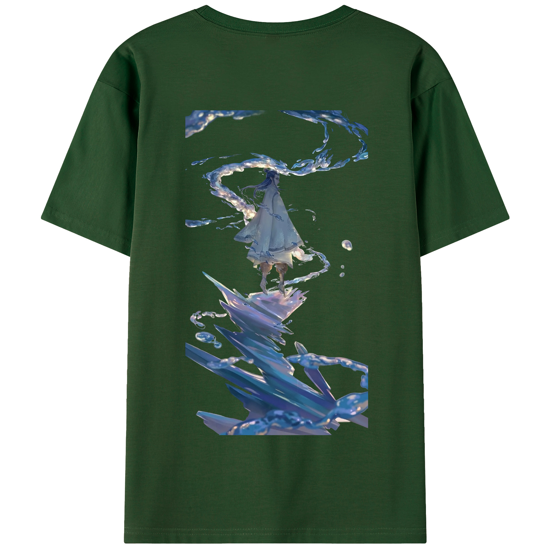 （画像用） Ne Zha 2 ナタ 魔童の大暴れ 綿100％半袖Tシャツ（背面プリント）